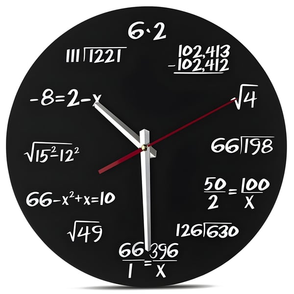Unique Mathematical Equation Wall Clock