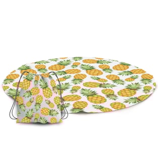 סט מגבת חוף עגולה ותיק שרוכים מודפס מעוצב