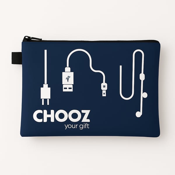 נרתיק איכותי לכל מטרה - לכבלים, כלי כתיבה ועוד הדפס צבעוני מלא