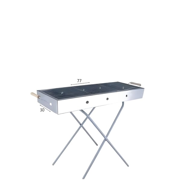 Stainless Steel BBQ with Wooden Handles for Summer Perfectionists