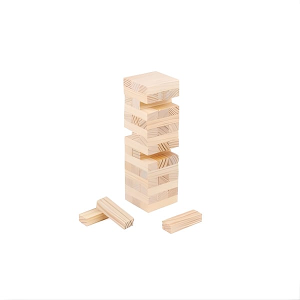 משחק ג'נגה מיני עם 40 חלקים צבעוניים לאתגר כיף