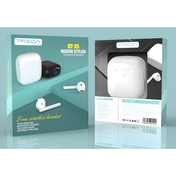 Compact Wireless Earbuds with Integrated Microphone