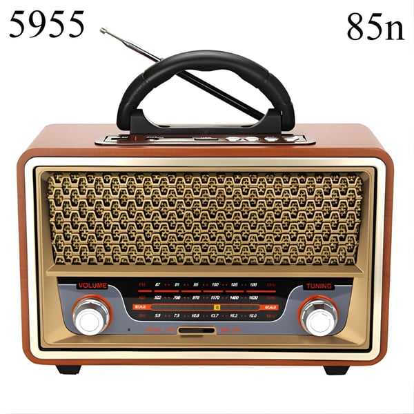 Portable Vintage Radio with USB Interface