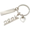 Designer Keychain with Tag and Heart Pendant