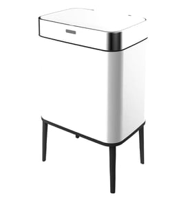 פח אשפה חשמלי חכם - צבע לבן