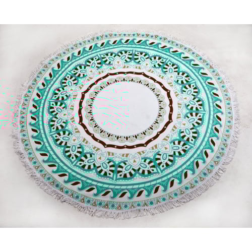 מגבת חוף עגולה פרנזים - סיאסטה צבעונית