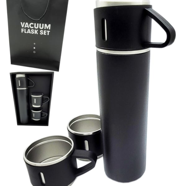 Premium Set: Thermos and 3 Designer Cups