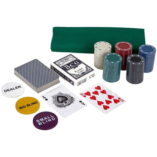 סט פוקר יוקרתי עם 200 ז'יטונים באריזת מתנה