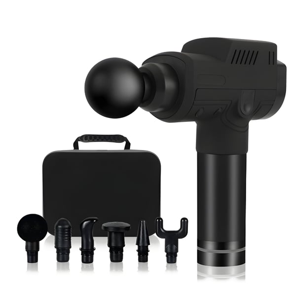 אקדח עיסוי CARBON מקצועי עם מנוע BRUSHLESS וכפתורים טאצ'