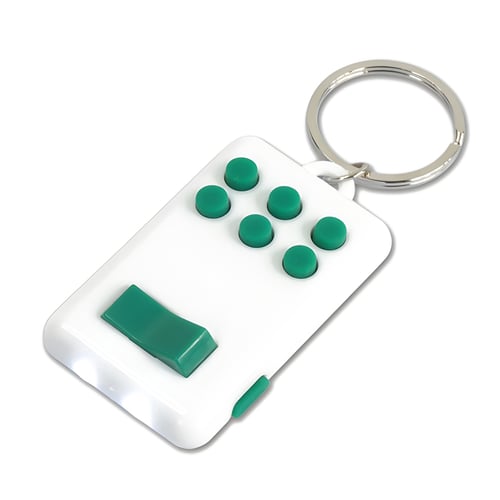 פנס 2 לדים עם לחצנים להפגת לחץ 'פרסטו' - מחזיק מפתחות גאדג'ט