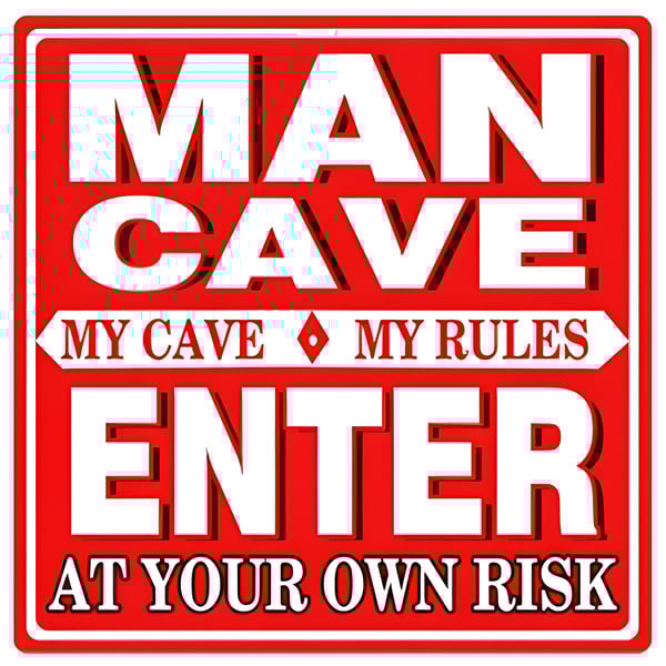 Exclusive MAN CAVE Metal Sign