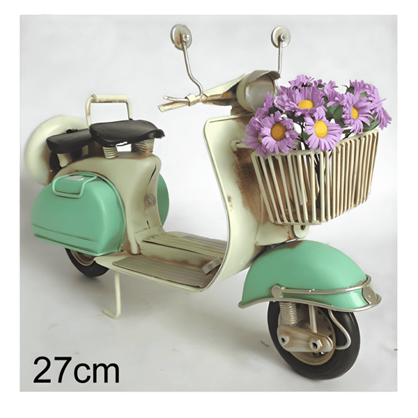 סלסלת פרחים מעוצבת בצורת וספה - 27x9.5x17