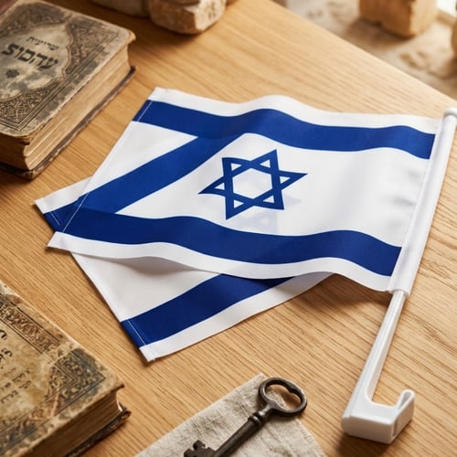 דגל לאום עם מתקן לחלון הרכב