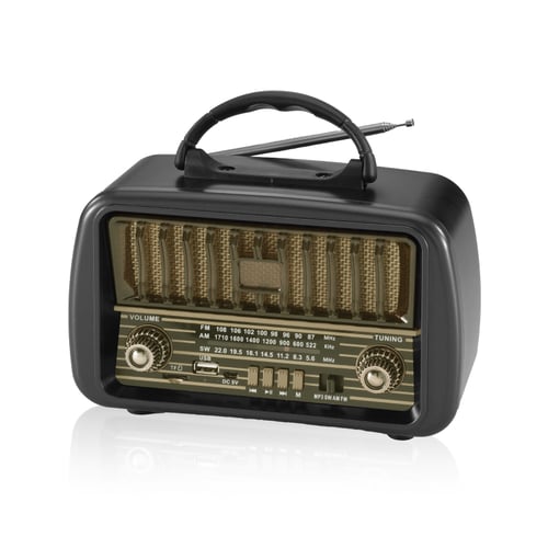 רמקול בלוטות' שולחני בעיצוב וינטאג' 3W*2 עם ידית נשיאה נוחה