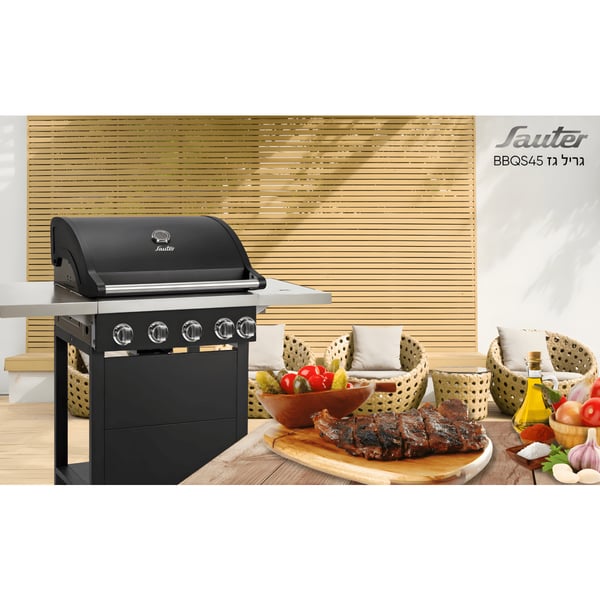 Powerful Gas Grill System with 4 Stainless Burners