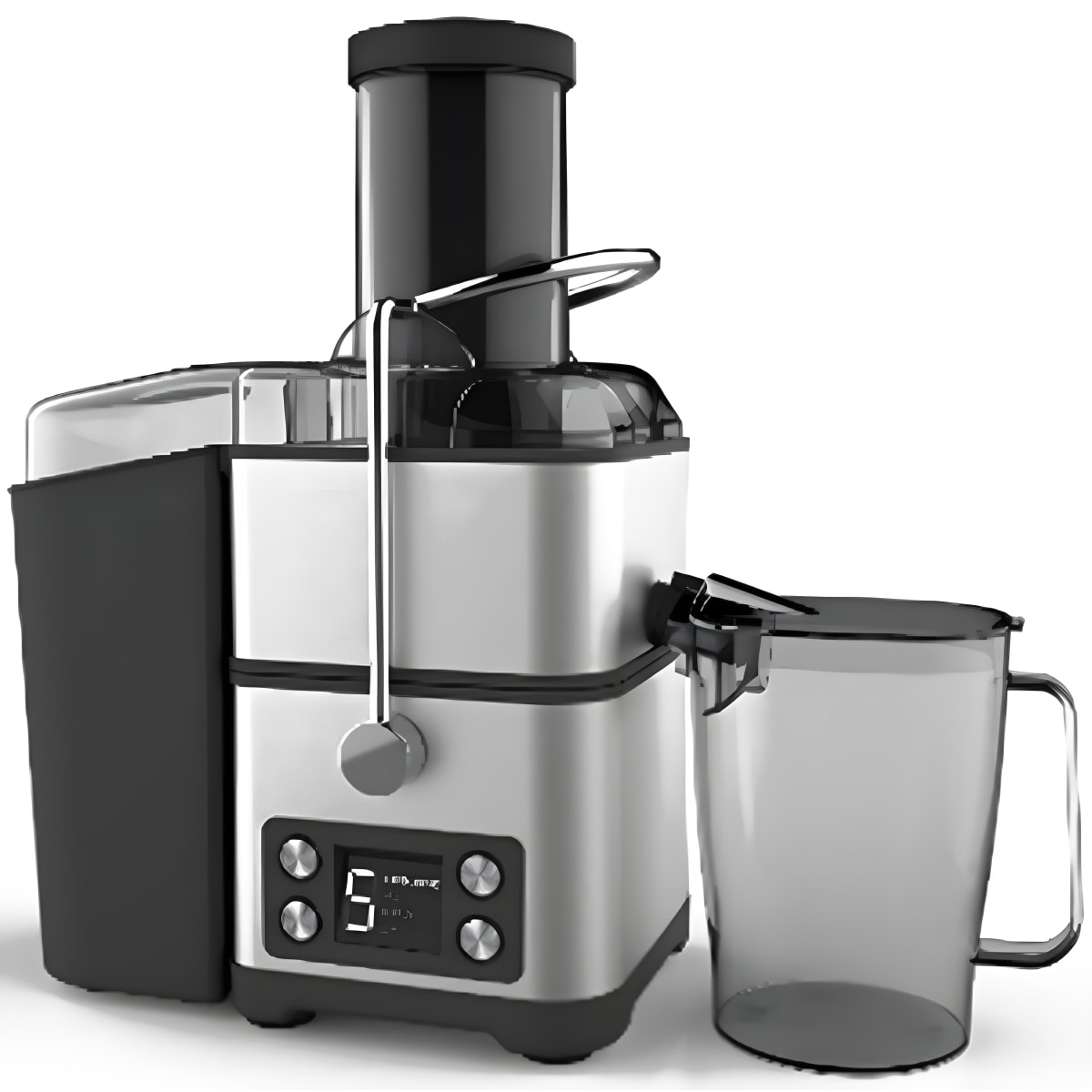 מסחטת פירות קשה מקצועית מנירוסטה עם 5 מהירויות ומסך LCD