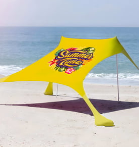 ציליית חוף זוגית עם הדפסה מלאה - אוהל הצללה (M) גודל 160/210