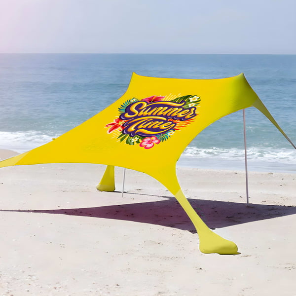 ציליית חוף זוגית עם הדפסה מלאה - אוהל הצללה (M) גודל 160/210