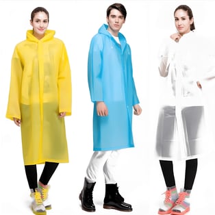 מעיל גשם שקוף אופנתי במידות M-L