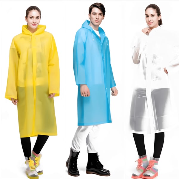 מעיל גשם שקוף אופנתי במידות M-L