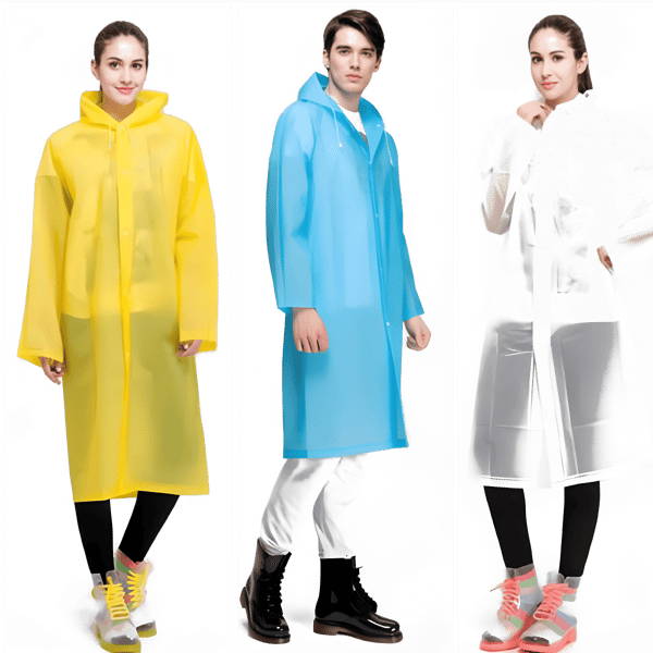 מעיל גשם שקוף אופנתי במידות M-L