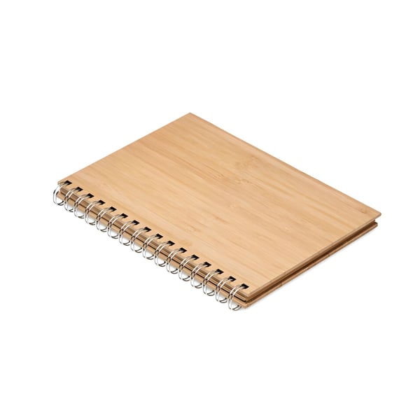 Eco-Friendly Bamboo Cover Notebook with Spiral Binding