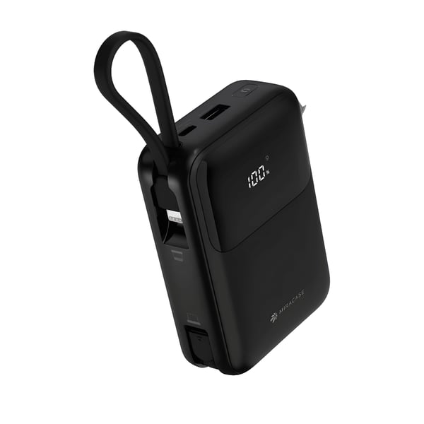 MIRACASE Power Bank 10000mAh with Built-in Cables