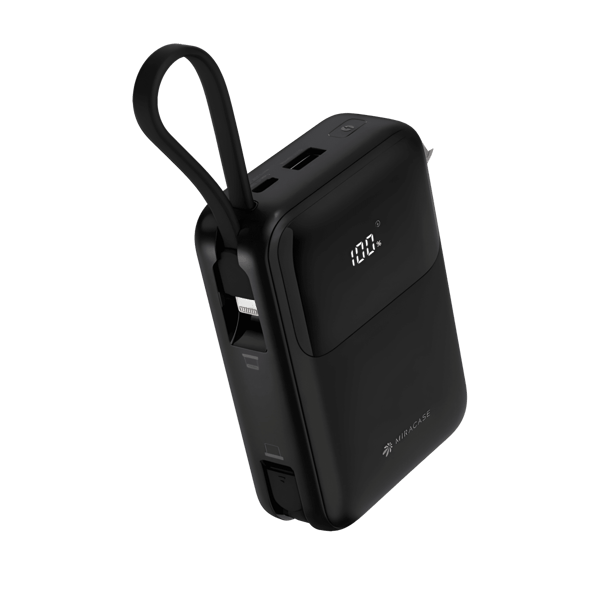 MIRACASE Power Bank 10000mAh with Built-in Cables