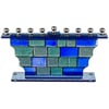 Glass Menorah for “Kotel” Oil Candles – 14 cm