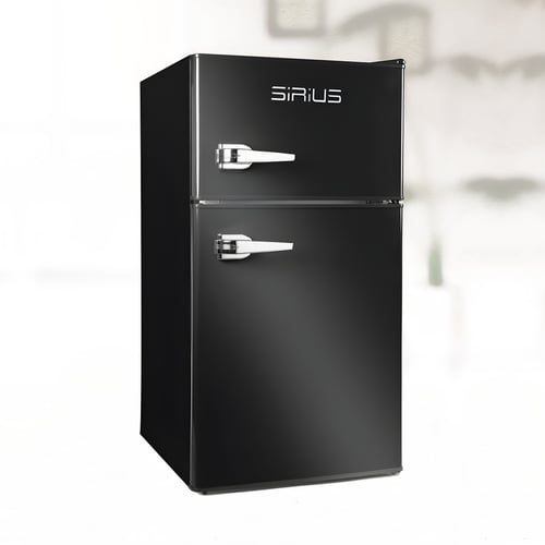 מקרר רטרו 90 ליטר שחור יוקרתי מבית SIRIUS