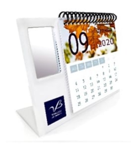 לוח שנה עם מראה מלבנית - מתנה עסקית שימושית