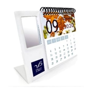 לוח שנה עם מראה מלבנית - מתנה עסקית שימושית
