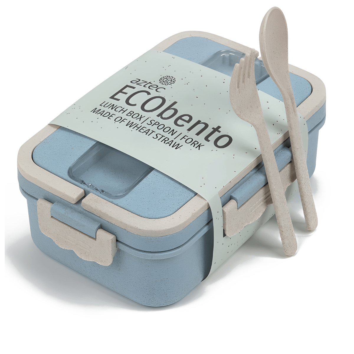 קופסת ארוחת צהריים אקולוגית של אזטק עם תאים וכלים