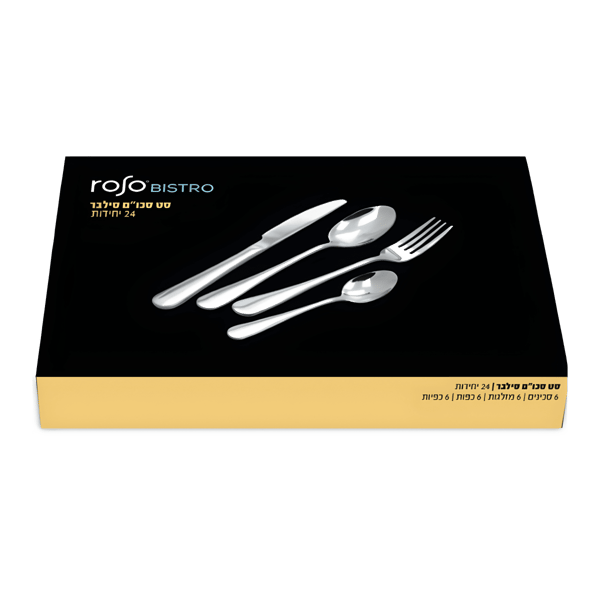 Elegant 24-Piece Cutlery Set for 6 Diners - Bistro Series by ROSO