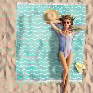 לונג חמאם זוגי מוגדל עם פרנזים מבד ננו ספאן - 170/160 ס"מ