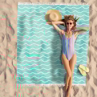 לונג חמאם זוגי מוגדל עם פרנזים מבד ננו ספאן - 170/160 ס"מ