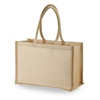 תיק יוטה טבעי עם סגירת מגנט - ברהמה