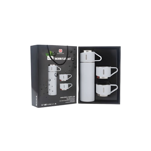 תרמוס יוקרתי חצי ליטר עם 3 כוסות באריזת מתנה