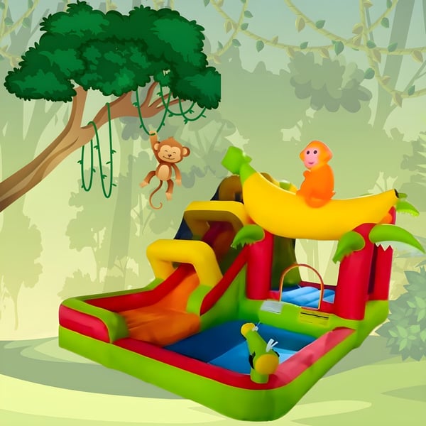 מתקן השעשועים המתנפח המוביל לגינה - עולם הקופים MJ07