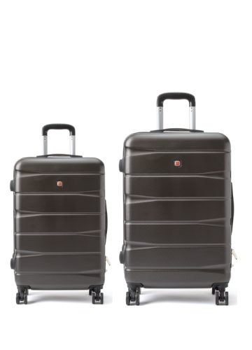 SWISS WINNER 2-Piece Luggage Set with Eight Wheels in 24'' and 20'' Sizes