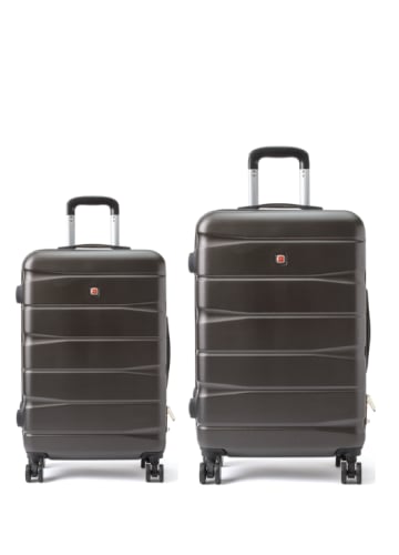 SWISS WINNER 2-Piece Luggage Set with Eight Wheels in 24'' and 20'' Sizes