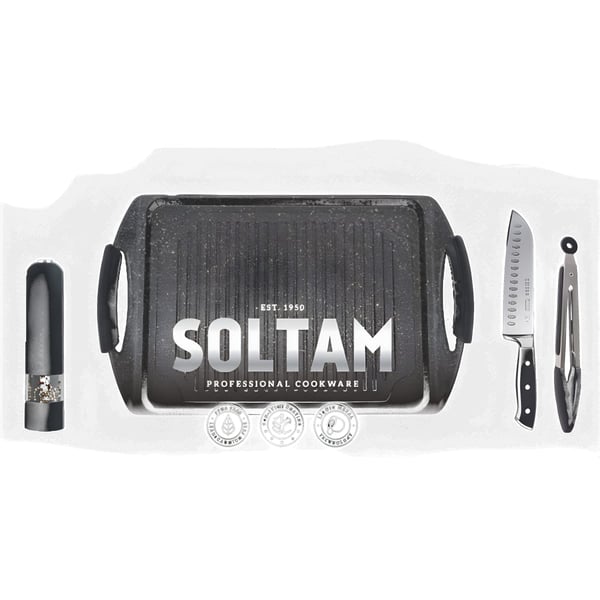 Soltam 4-Piece Mineral Stone Grill Set