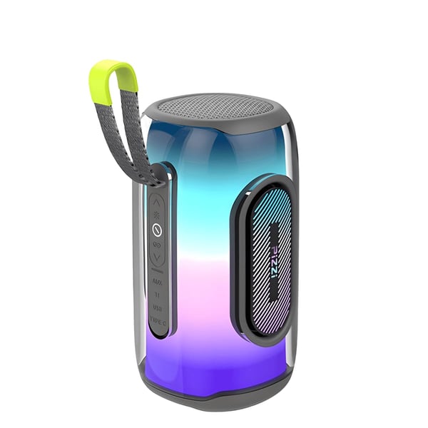 Powerful PiZZi LuminoBeat Speaker with IPX4 Water Resistance and LED Light