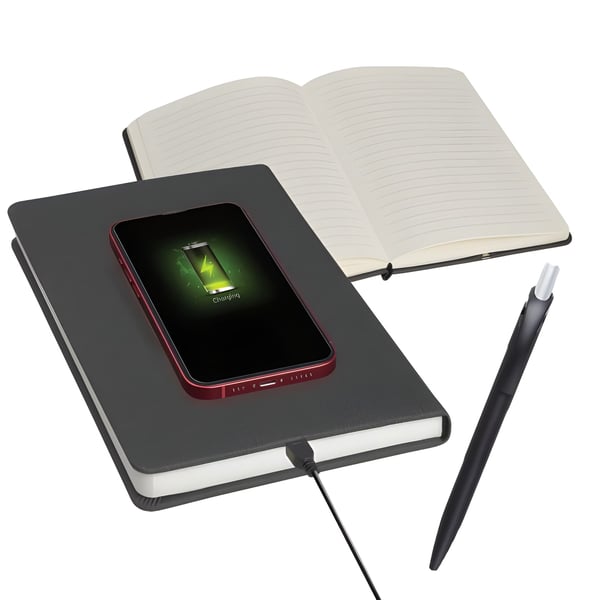 Premium Business Kit with Wireless Charger, Notebook, and Pen