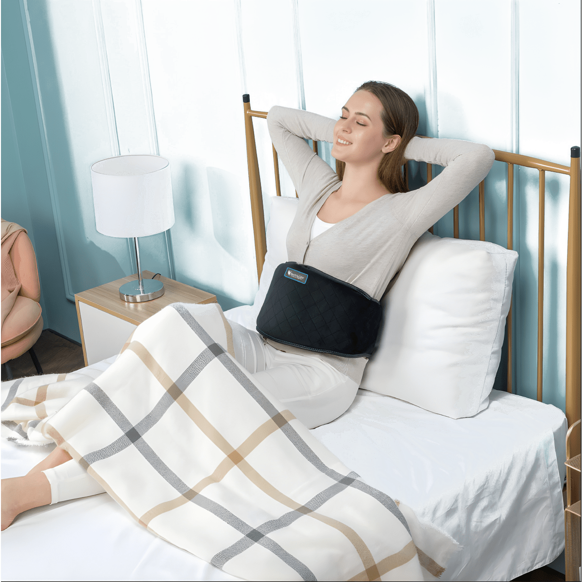 חגורת עיסוי מתכווננת עם חימום של מדיקס-קר