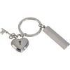 Elegant Heart Lock Keychain with Branding Plate