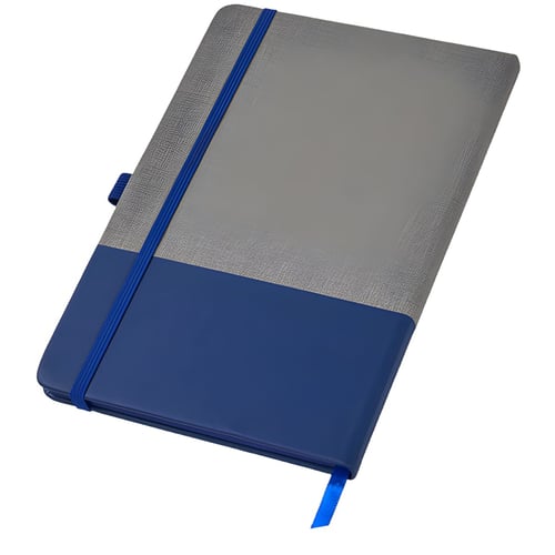 מחברת עסקים A5 מקום לעט סגירה עם רצועת גומי - כחול