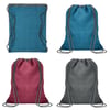Stylish Drawstring Backpack in 1200D Heathered Polyester