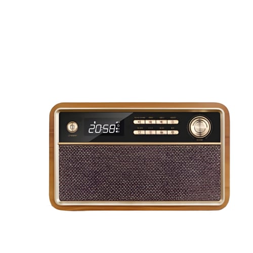 רמקול בלוטוס ורדיו בעיצוב וינטג' עם טווח רחב