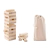 Wooden Tumbling Tower Game with Cotton Carry Pouch